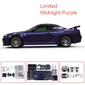Ограничен Капо RC коли R34 Midnight Purple за 1/8 Дистанционно Управление Плаващи GTR В Разглобено Формата на Комплекти Модел Подарък Играчка за Момчета TH22449