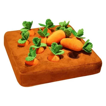 Морков плюшено домашен любимец, играчки за дъвчене зеленчуци, нюхающие домашни любимци, събирани за храна, играчка за подобряване на хранителните навици, здрава играчка за дъвчене на кучетата