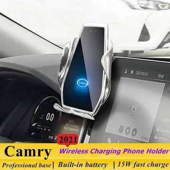За Toyota Camry 2021-2022 Кола Номер 15 W Qi Безжично Зарядно за Кола Стойка за iPhone Xiaomi Huawei Samsung Универсален