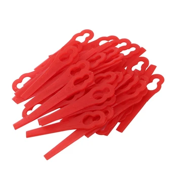 Търговците на дребно 100 бр. пластмасови струнни триммерные нож за градински косачки Сменное нож за рязане на трева градински инструменти